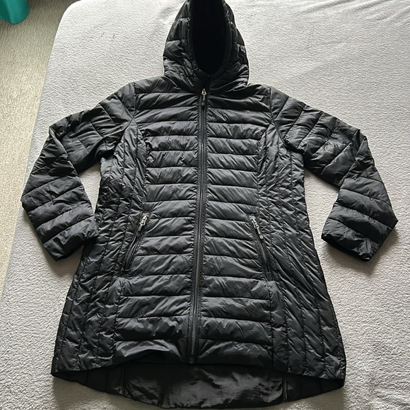 32 Degrees | Womens Ultra Light Puffer Jacket w/ Faux Fur Lined Hood - Size L/XL - Picture 12 of 15